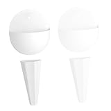 DIYEAH Set 4 Vasi da Parete Sospesi in Plastica per Fiori e Piante con Ganci Adesivi Design Semicircolare e Lungo Resistente e senza Sostanze Nocive per Decorare Pareti e Organizzare