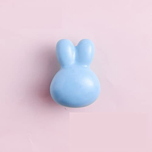 Boutons de commode en céramique blanche poignées de meubles lapin - 2