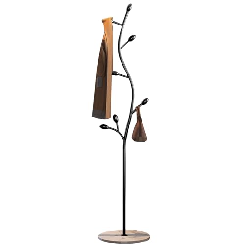 UPCOT Perchero Perchero De Pie Independiente con 8 Ganchos para Ropa, Sombreros, Bolsos, Perchero para Ropa De Fácil Montaje para Entrada, Dormitorio, Ahorra Espacio, 35X175CM