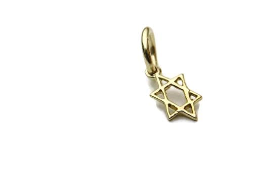 Miniatura 2 de Star of David Tiny 14k Yellow Gold Charm pendant