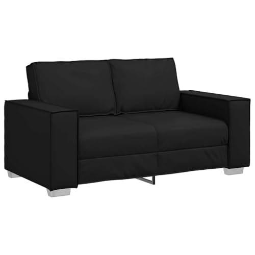 vidaXL Divano Loveseat Moderno per Due con Rivestimento in Pelle Sintetica Design Elegante Seduta Confortevole Uso Solo Interno Perfetto per Soggiorno o Ufficio Nero 160X78X84 cm Divano a 2 Posti