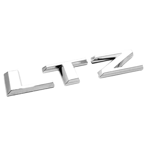 Image of Replacement for 2019-2023 Silverado 1500 Rear Tailgate LT LTZ Letter Logo 3D Emblem Badge Sticker Z71 (Chrome, LTZ)