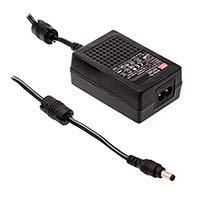 Mean Well GST36B05-P1J Desktop AC Adapter, 21.5W 5V 4.3A, DC P1J Barrel Plug, 2.1mm I.D. x 5.5mm O.D. x 11mm Center Positive Female, 2 Pole AC Inlet IEC320-C8, Input: 85~264VAC, Level VI