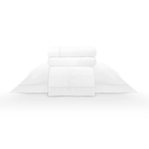 Camesa Jogo de Cama Queen 4 Peças Percal 300 fios 100% Algodão Neo Classico Elements - Branco