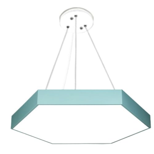 Suspension LED hexagonale pour éclairer un bureau sombre
