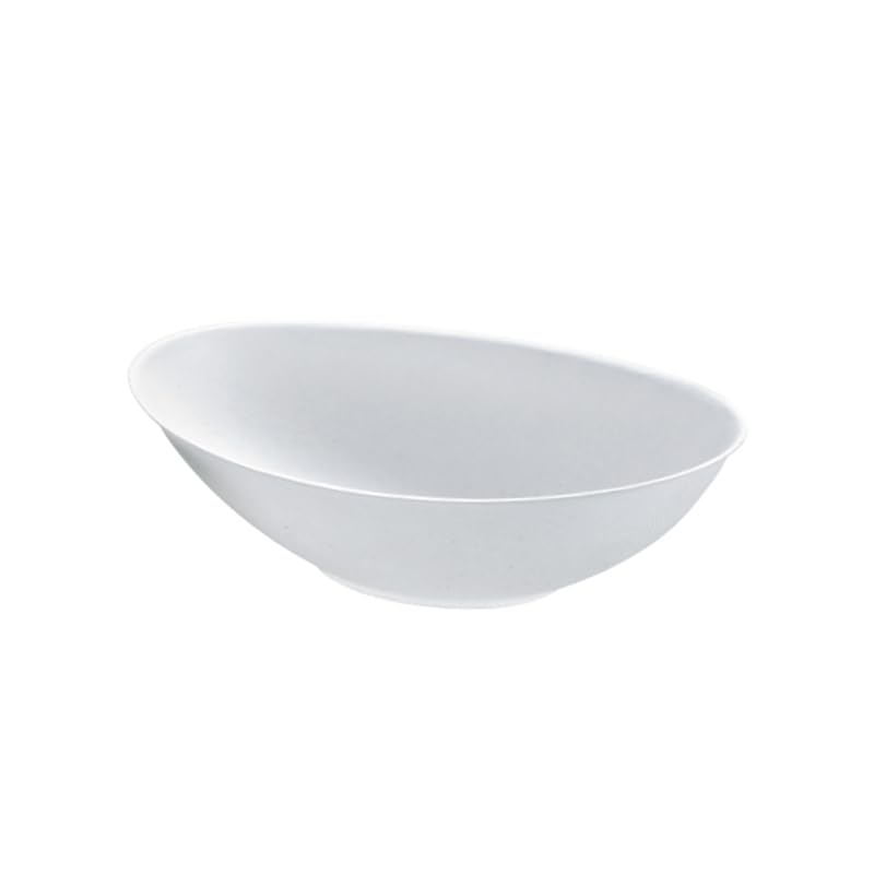 PacknWood Bio n Chic Oval White Sugarcane Bowl | Serving Bowls for Side Salad, Soup, Cereal, Ice Cream | Biodegradable Bowls - 24oz (8.6in” x 5.5in”) - 250 pcs