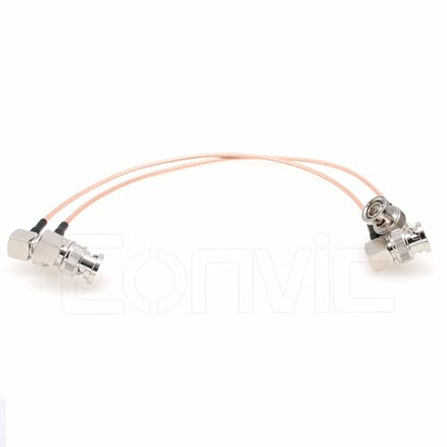 Eonvic 75 Ohm BNC Male Right Angle RG179 Coax Cable for BMCC BMPC Hyperdeck Cameras(30cm,2pcs) - Image 4