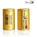 Geteed 18350 750mah 22a 3.7v Flat Top Li Ion Rechargeable Powerful Lithium Battery 2 Pcs