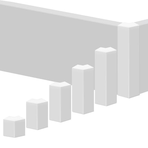 REESE Außenecke Weiß für Sockelleisten | 18 x 40 mm | passgenau | Profil Leipzig | Verbinder für Leisten | einfache Montage ohne Bohren