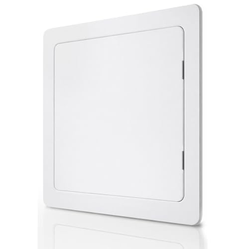 Morvat Access Panel 12x12 Inch for Drywall & Ceiling with Door, Heavy-Duty Durable ABS Plastic & Easy Install Access Box, Wall Hole Cover Plate for Plumbing & Electrical Cables & Wiring, White