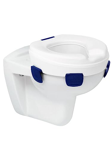 Rehausseur WC | Rehausse wc avec abattant | Élève jusqu'à 11 cm | 4 Clips | Modèle Clipper III