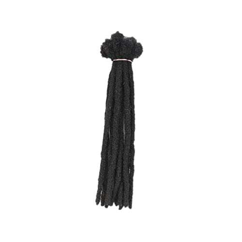 FREESHOW 8 Inches 0.6cm Width Dreadlock Extensions 10 Strands 100% Human Hair Handmade Dreadlock Extensions For Black Women or Men (0.6cm-8"10PCS, Natural)