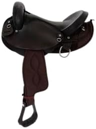 AD Saddlery Leather Endurance Hornless Handmade Comfort Trail Without Horn Equestrian Horse Saddle for Horseback Riding Size 14" to 18" inch Seat Available END09