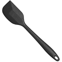 Silicone Spatula, Silicone Spatulas Heat Resistant, Food Grade Rubber Non-Stick Rubber Spatulas with Stainless Steel Core, for Baking, Cooking, Mixing 1, Black, 8x1.6 inch