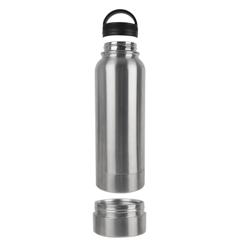 Insulated Sports Water Bottle with Hidden Storage – Stainless Steel