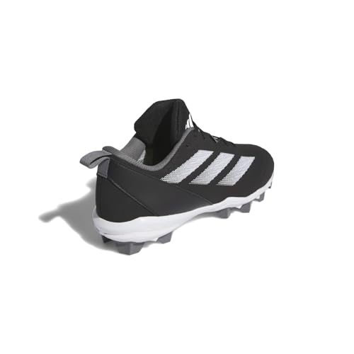 adidas Women's Adizero Instinct Molded Softball Sneaker, Black/White/Team Grey, 9