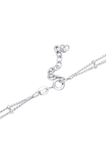 Elli Collana Donne Girocollo Look A Strati Cuore Tendenza In Argento Sterlino 925 - 5