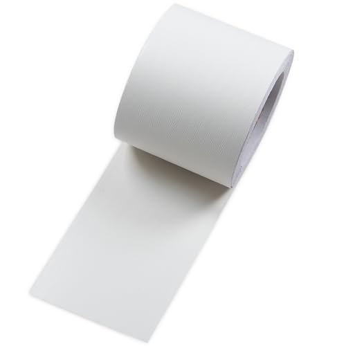 Image of White Self Adhesive Wood Repair Tape, 1 Roll Realistic Wood Grain Repair Tape for Furniture, Floors, Door, Cabinets, Windows, Home Decoration 2 inch X 32 ft