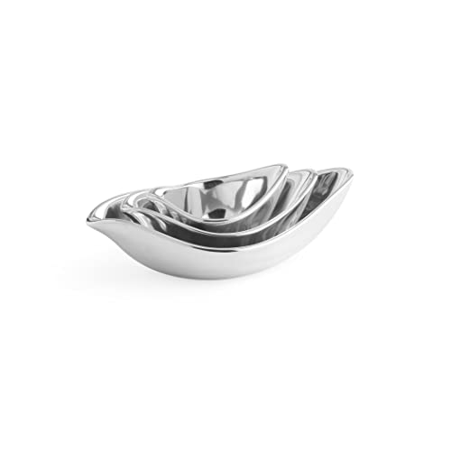 Nambe Ergo Bowl | Measures 8-Inches | Made Of Nambe Metal Alloy | Freezer And Oven Safe | Serving Bowl For Snacks, Dips, Or Side Dishes | Designed By Keeley Traae #TOP2