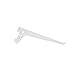 Toolerando Escuadra de estante para perfil cremallera perforación simple/Soporte de estantes para rieles de pared, 1 gancho/Cartela simple - Longitud: 500 mm, blanco