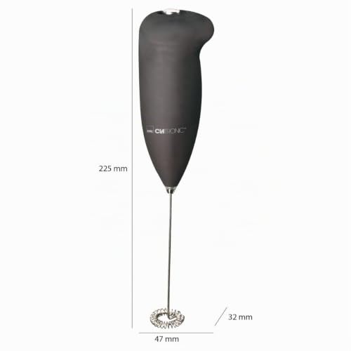 Miniatura 4 de Clatronic Ms3089 - Espumador De Leche Con Carcasa Blanda Y Varillas De Acero Inoxidable, Activado Por 2x Aa, Espuma De Leche En Segundos, Quirl Acero Inoxidable, Fácil Limpieza, Negro