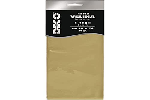 CWR Fogli Carta Velina Metallizzata, Oro, 20 gr