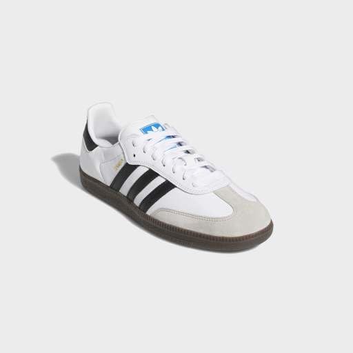 Image of adidas Mens Samba Adv Skate Skate Sneakers Shoes - White, White, 9