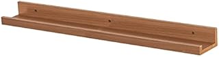 Harbour Housewares 1x Brown 57cm Floating Childrens Gallery Picture Ledge Wall Shelf Gallery Bookshelf Storage Set Easy To Install Office, Bedroom, Living Room, Storage Mounted Shelves