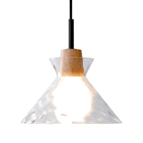Suspension de style simple avec abat-jour en verre et douille E27 pour plafond