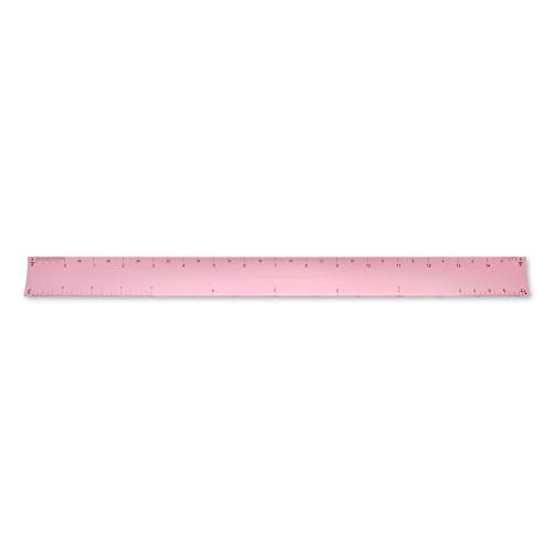 Image of Alumicolor Aluminum Architect Hollow Scale for School, Office, Art and Drafting, 12IN, Pink
