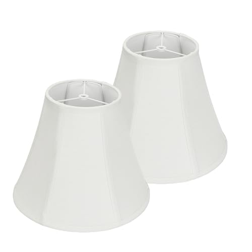 White Bell Lamp Shades Set of 2, 6.7