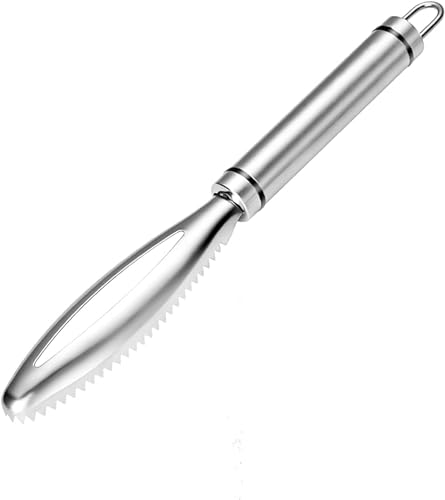 Escamas de Pescado Raspador Eliminar Peleador Más Limpio Herramienta Cocina Acero Inoxidable(24.9 * 3CM)