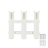 KOROBIE 3 Tubos Enlace Blanco Plástico Rodilla de Pesca Roses Titular de Pesca Barra de Pesca Socket for Barco Caja de Pesca Marina Kayak Barco Yate Accesorios para Barcos y Yates de Acero Inoxidable