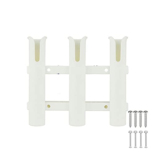 Ferragens para Iates Marítimos 3 Tubes Link White Plastic Fishing Rod Racks Holder Fishing Rod Rack