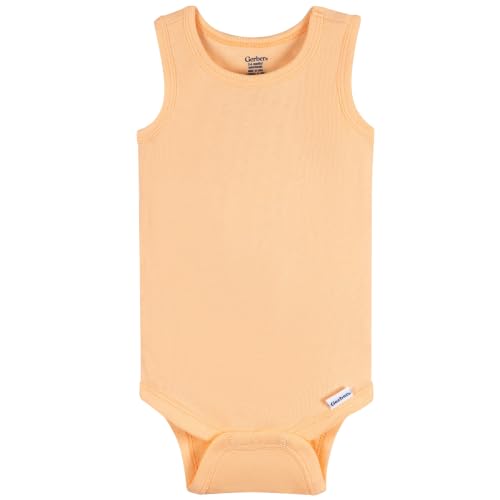 Image of Gerber Baby Girls Multi-Pack Sleeveless Onesies Bodysuit