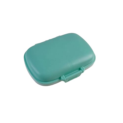 Caixa Organizador Porta Comprimidos Remédio Pílulas Bolso Viagem c/ 8 Divisórias(Verde)