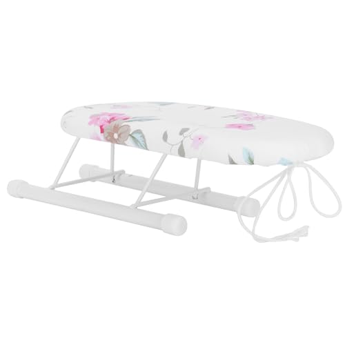 Ironing Board Table, Mini Ironing Board Foldable Sleeve Cuffs Collars Table for Home Travel Use Board Space Saving Portable Handling Sewing with Iron Rest Plate Marvellous Multi(Flower Pattern 1)