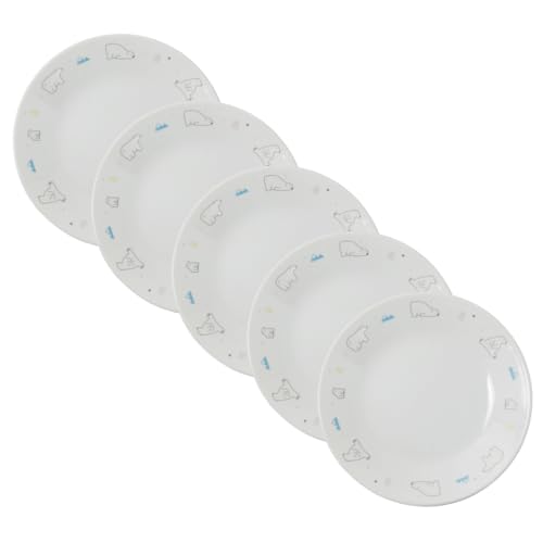 パール金属 コレール プレート 皿 外径17cm 割れにくい 軽量 電子レンジ対応 オーブン対応 食洗機対応 シロクマ 小皿 J106-POB 5枚セット CP-1784