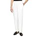 Alfred Dunner womens Plus Size Poly Proportioned Medium Pant,White,24W