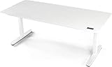 chef tisch weiß hochglanz  Yaasa Desk Pro II, Elektrisch höhenverstellbarer Schreibtisch, Ergonomischer Schreibtisch (Off-White, 180 x 80 cm)