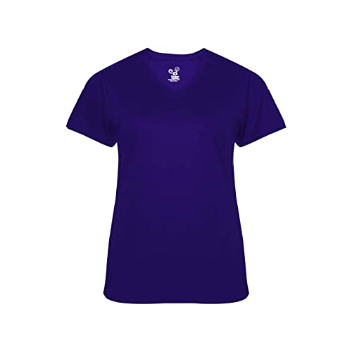 Badger Sports Ultimate Ladies' V-Neck Tee Purple X-Large