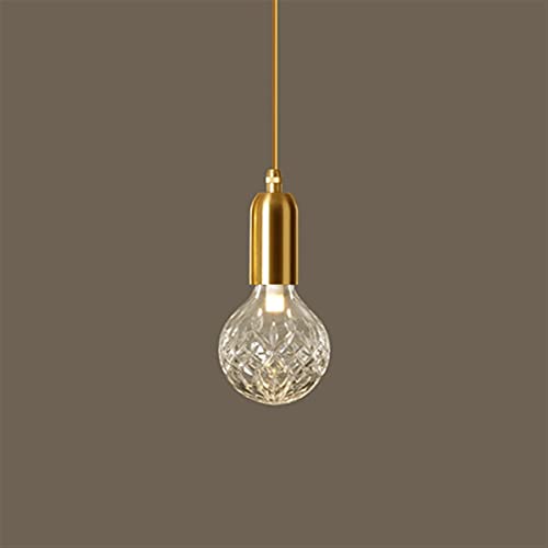 Lámpara de noche colgante en vidrio dorado que elimina la luz deslumbrante