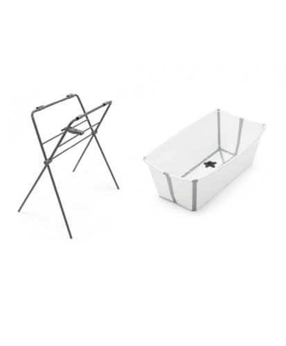 Stokke Flexi Bath Bañera portátil y soporte - Blanco-Gris