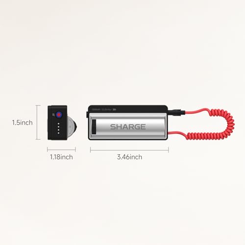 Sharge iPhone Camera Grip with Built-in Power Bank and Coiled USB C Cable, Handle Holder Designed for iPhone& Android Smartphone - Image 8