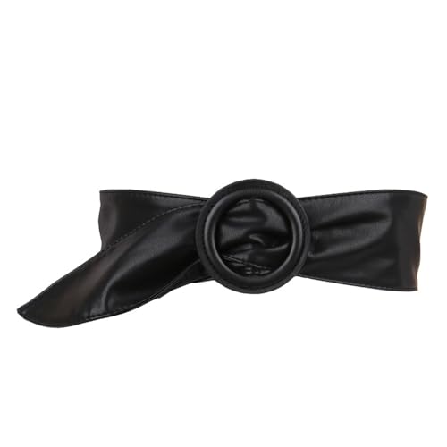 BaronHong Lace-up Lace Corset Belt Elastic Tied Black Waspie Belt Stretchy Halloween Costume Dress Cincher Waist Belts