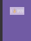  I Love BTS Graph Paper Notebook 120 Pages: 8.50 in. x 11 in. (0.25x0.25): Math Notebook For The BTS Army Fan Who Loves BTS but Hates Math