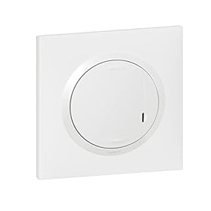 legrand interrupteur à option variateur à câbler pour installation connectée dooxie with netatmo avec plaque blanche
