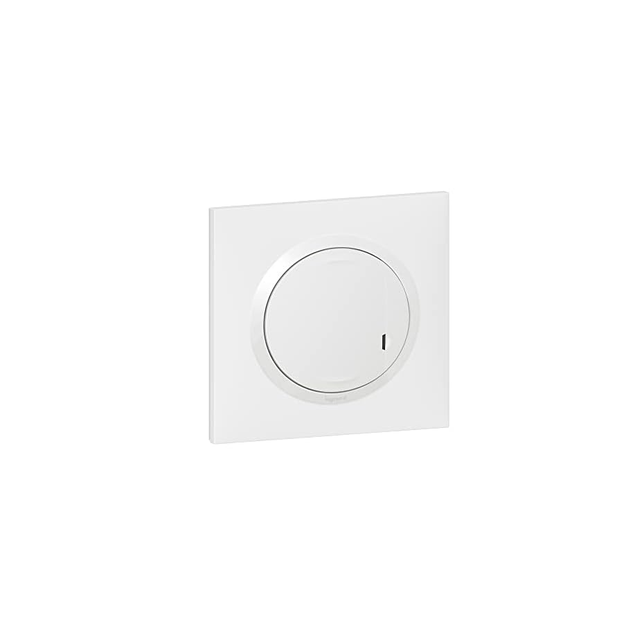 legrand interrupteur à option variateur à câbler pour installation connectée dooxie with netatmo avec plaque blanche