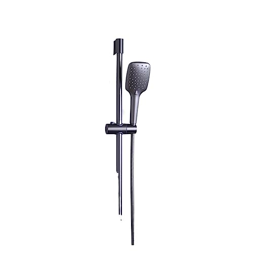 Kit de douche gris pour salle de bain moderne avec flexible inox