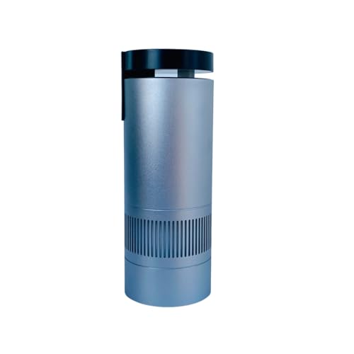 Car Air Purifier, USB Powered, 7-inch Cylindrical Design, Silver